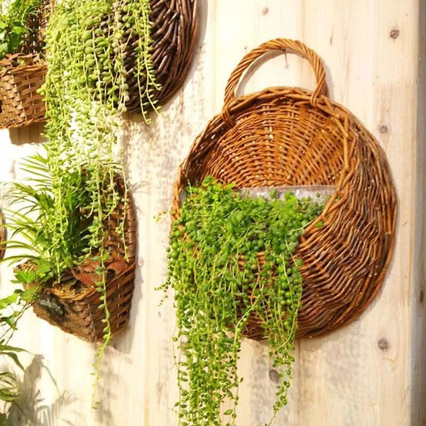 VINEHAVEN – Panier mural suspendu en osier pour plantes