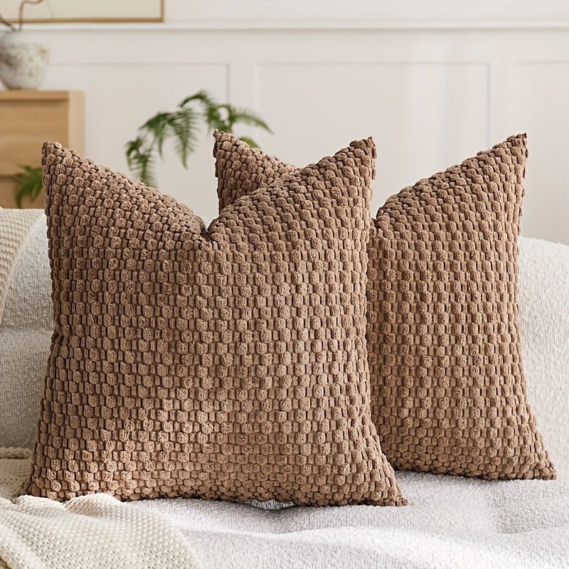 CORDFLOW – Housses de coussin à texture bulle pour décoration canapé et chambre