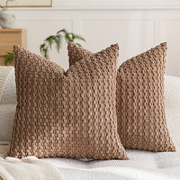 CORDFLOW – Housses de coussin à texture bulle pour décoration canapé et chambre
