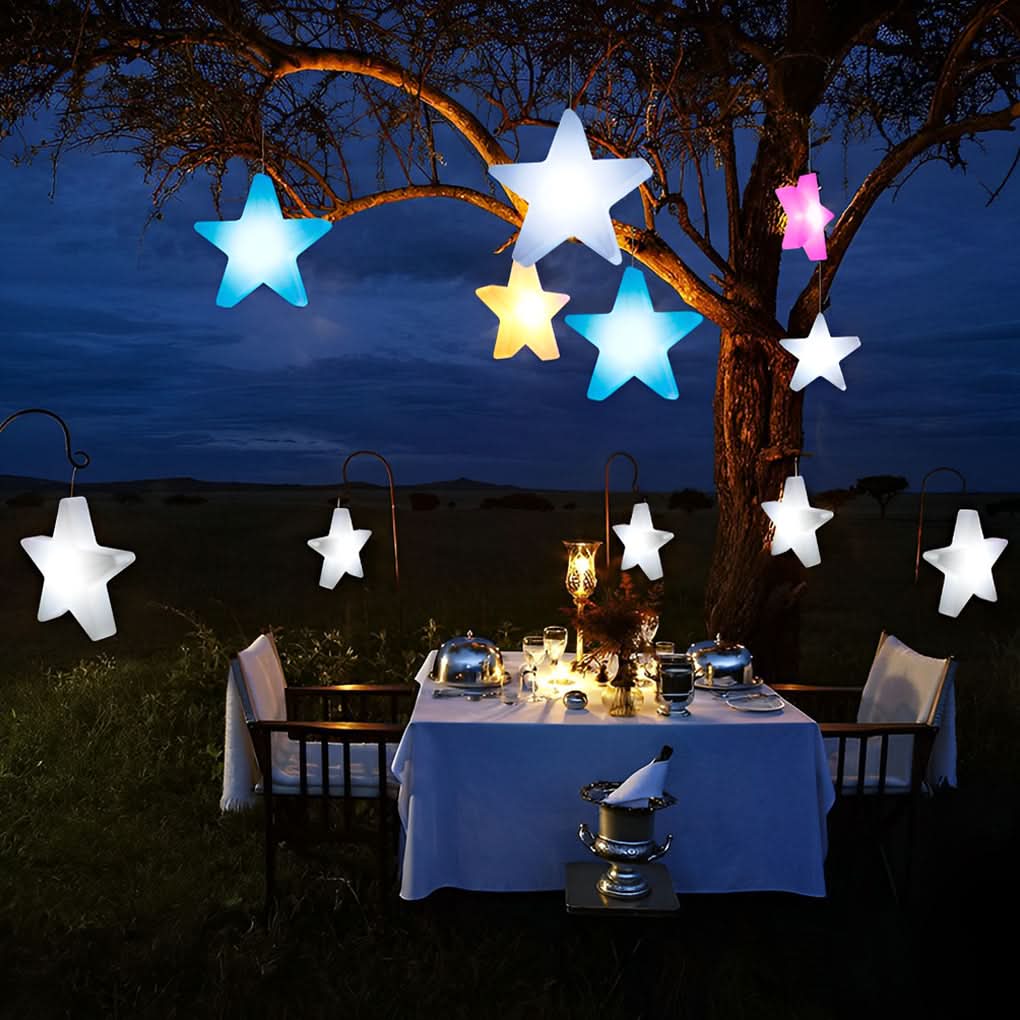 STARFEST – Colorful LED Star Christmas Lights with USB Rechargeable Glow