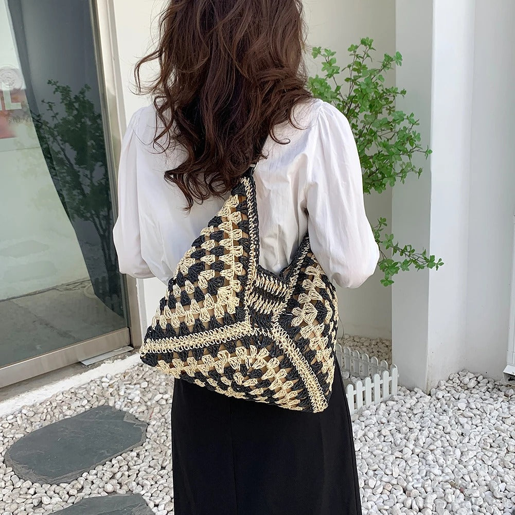 SUNLACE – Bohemian Crochet Beach Tote Bag