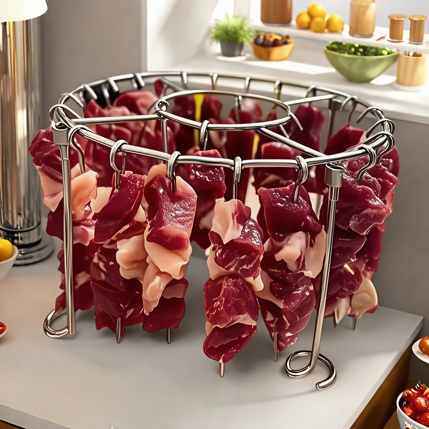 GRILLTOWER – Support vertical pour brochettes en acier inoxydable