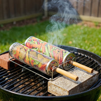 ROLLGRILL – Panier de grillade roulant en acier inoxydable