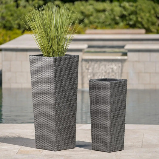 RATTANOVA – Outdoor Wicker Planter Set