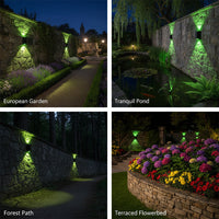 LumaFence - Solar ColorGlow Outdoor Wall Lamp Set