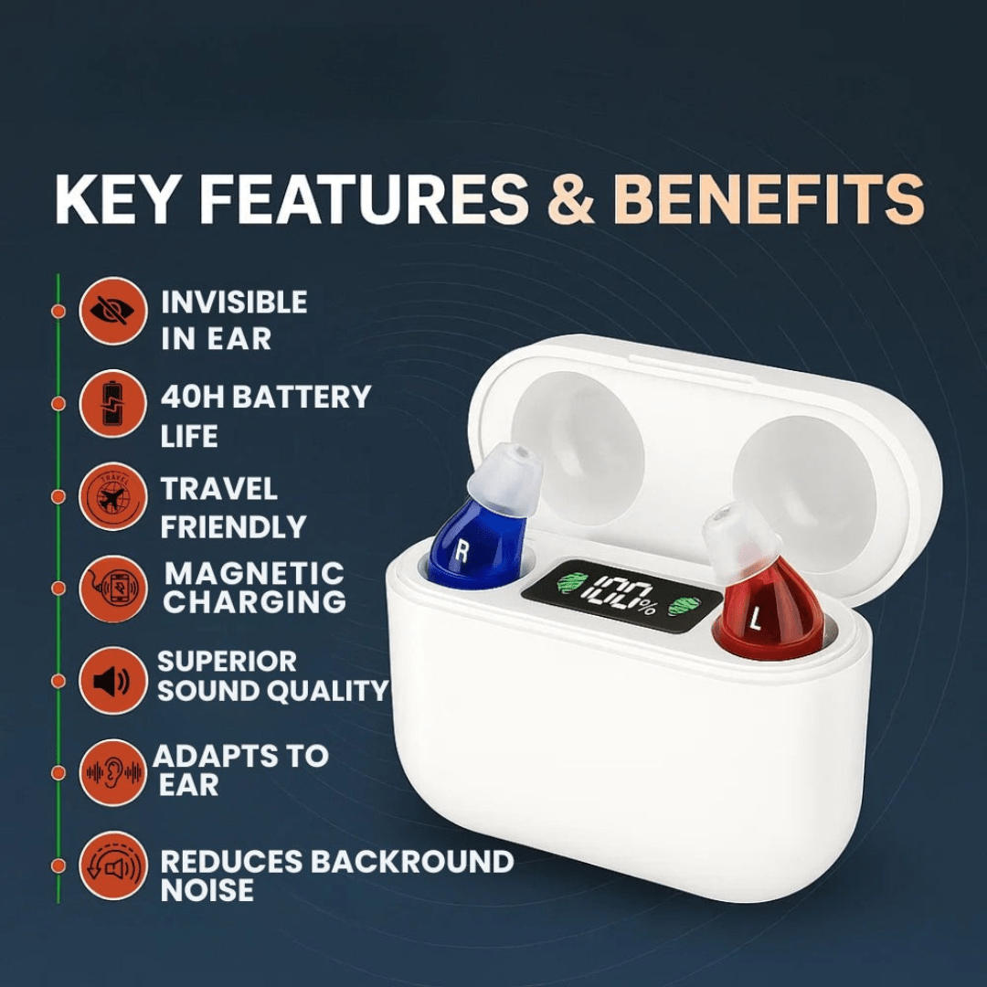 AURIS PRO - Invisible Rechargeable OTC Hearing Aids for Clear Conversations 4