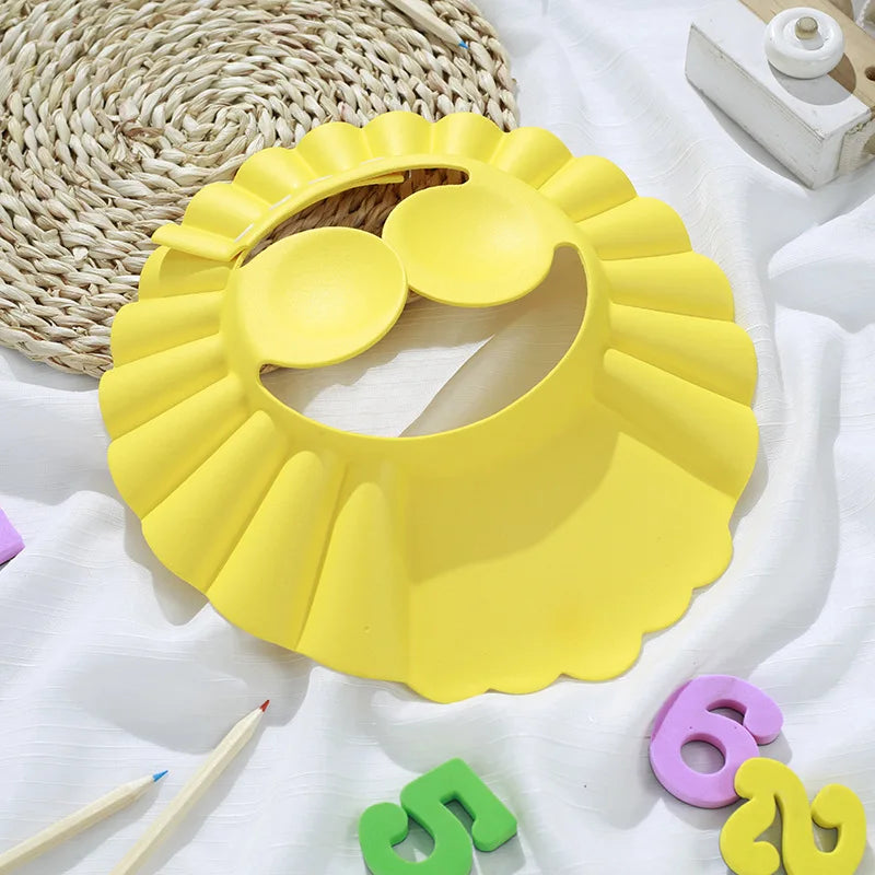 Adjustable Baby Shower Cap - Soft Waterproof Hair Wash Hat for Kids 10