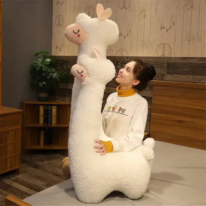 Adorable Alpaca Plush Toy - Soft Stuffed Animals Sleep Pillow for Kids 3