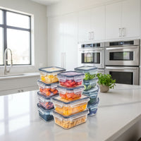 Airtight Food Storage Containers - 8-Piece BPA-Free Meal Prep Tupperware Set with Locking Lids 0