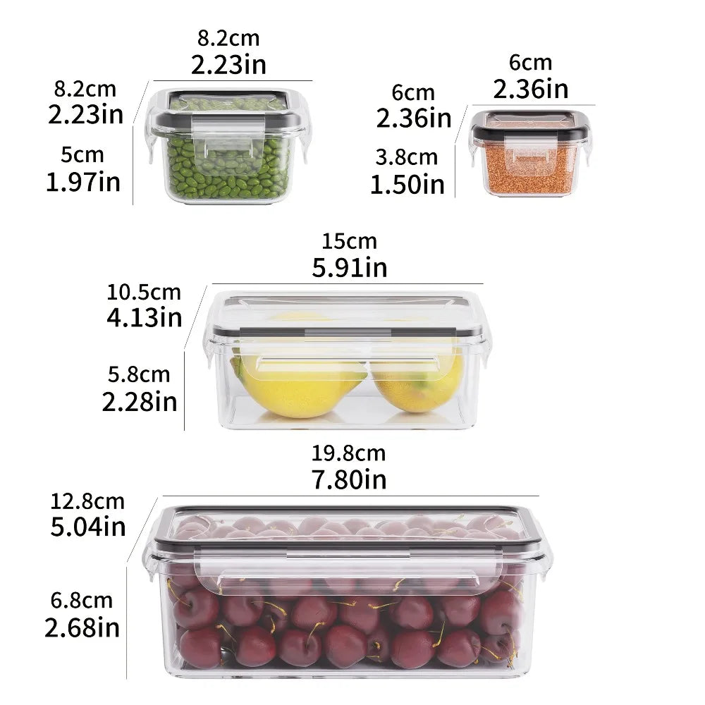 Airtight Food Storage Containers - 8-Piece BPA-Free Meal Prep Tupperware Set with Locking Lids 2
