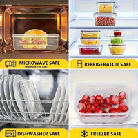 Airtight Food Storage Containers - 8-Piece BPA-Free Meal Prep Tupperware Set with Locking Lids 3