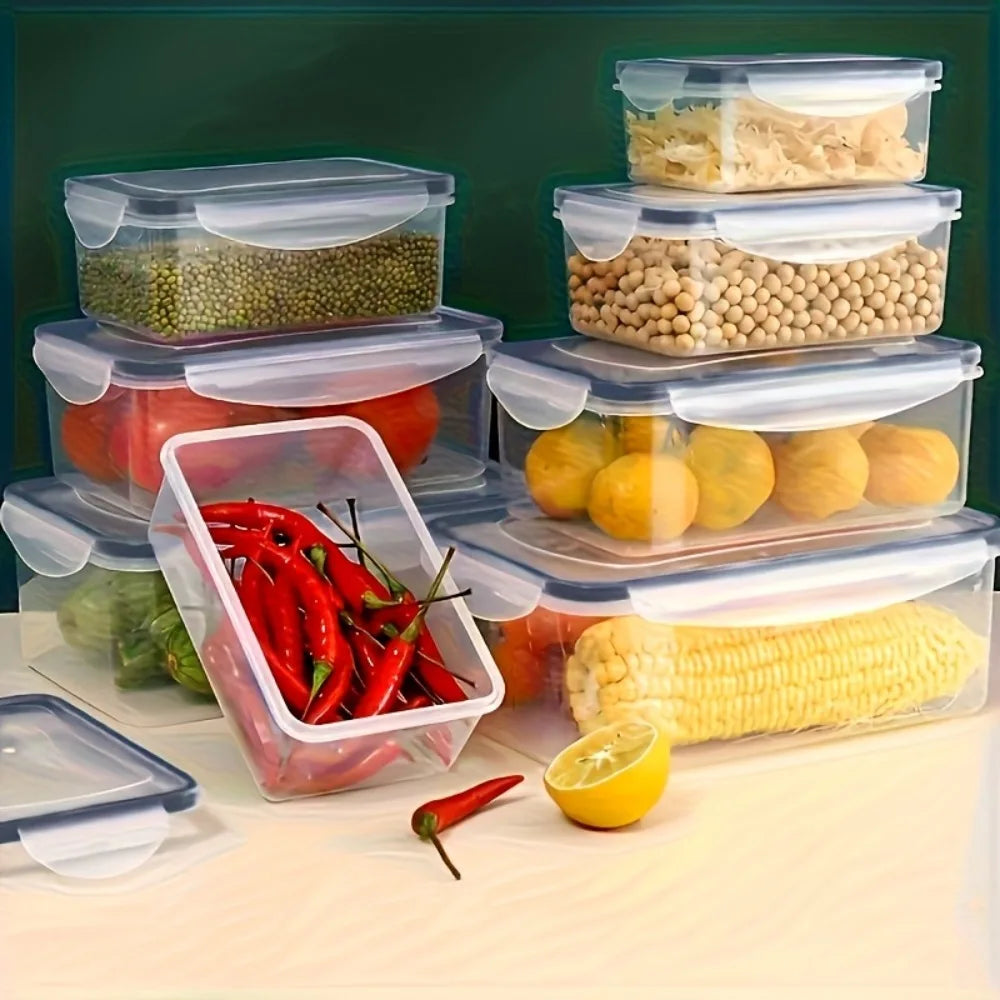 Airtight Food Storage Containers - 8-Piece BPA-Free Meal Prep Tupperware Set with Locking Lids 4