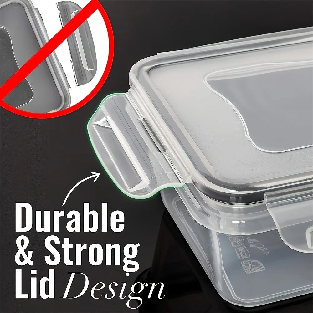 Airtight Food Storage Containers - 8-Piece BPA-Free Meal Prep Tupperware Set with Locking Lids 5