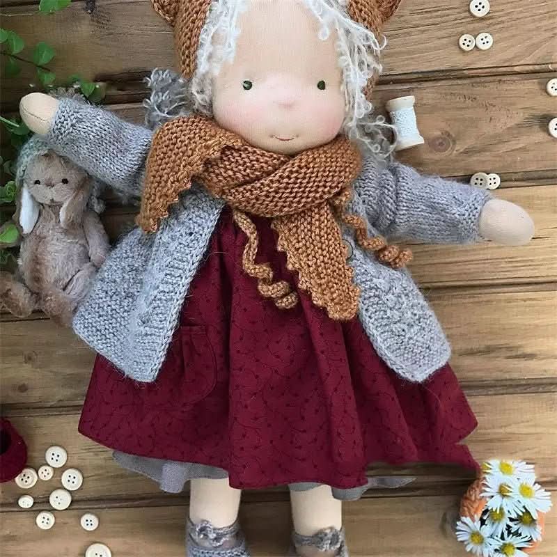 Amorella - Handmade Waldorf Doll with Accessories for Imaginative Play 12