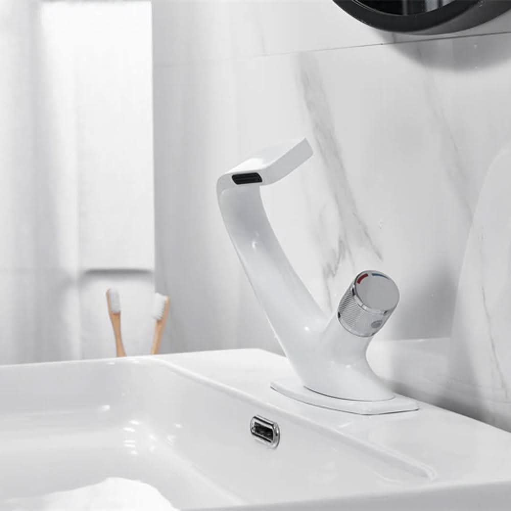AquaCascade - Modern Brass Basin Mixer with Waterfall Spout for Bathrooms 11