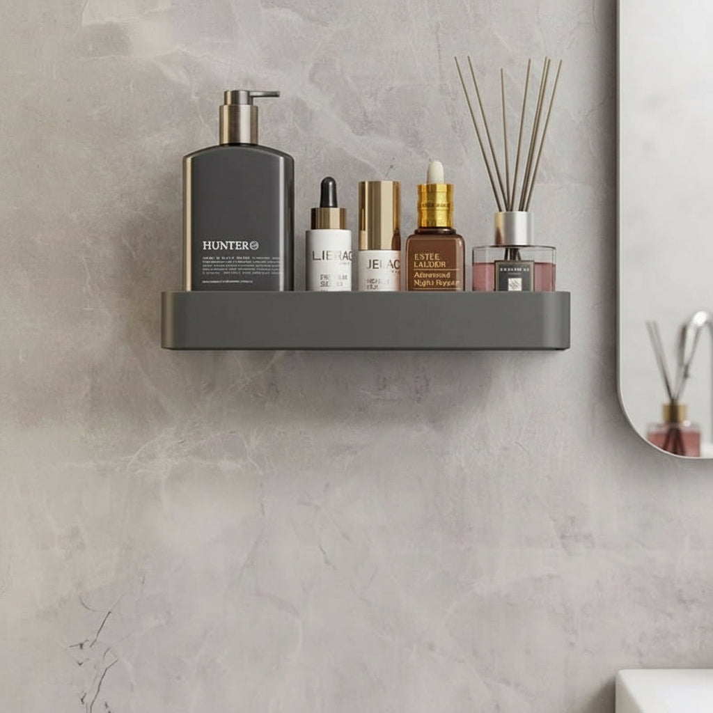 AquaShelf - Elegant Wall Shelf with Towel Holder for Stylish Bathroom Storage 0