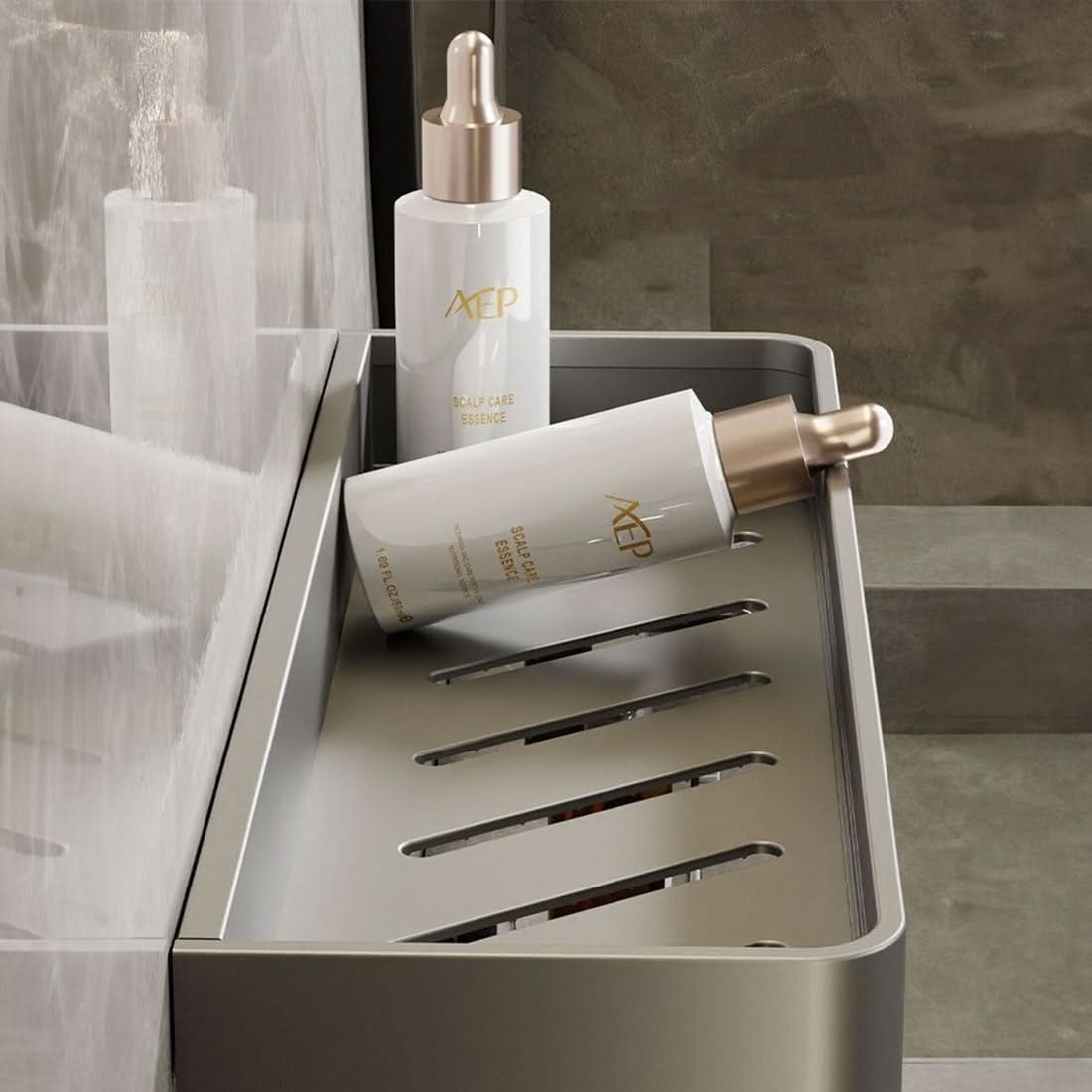 AquaShelf - Elegant Wall Shelf with Towel Holder for Stylish Bathroom Storage 3