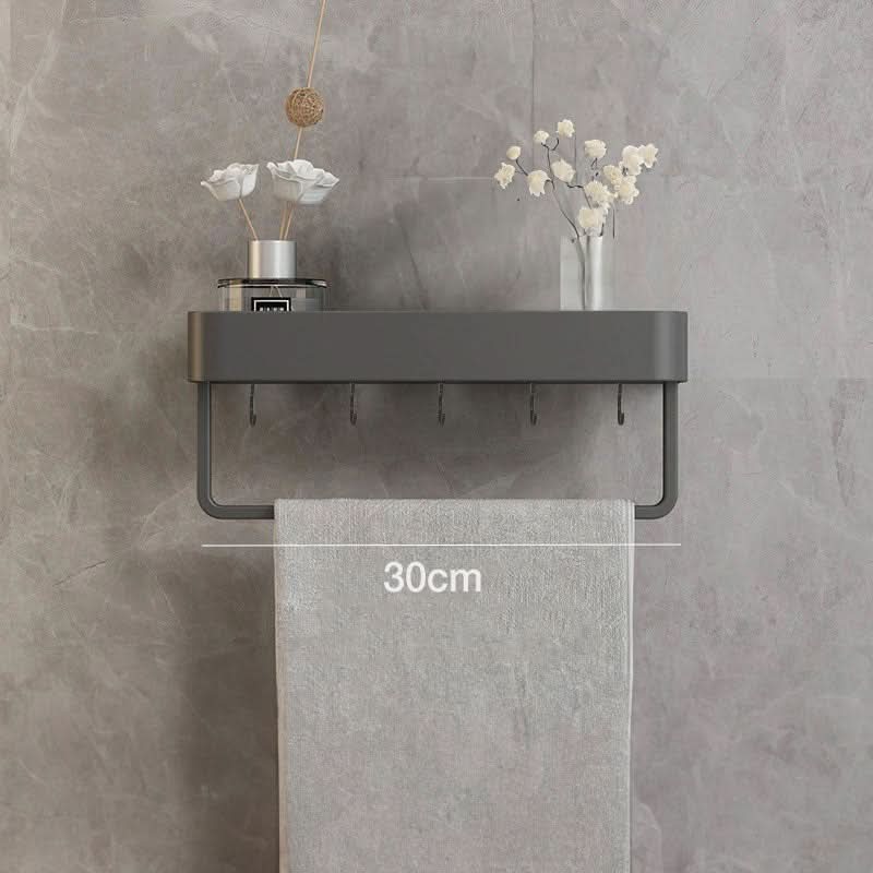 AquaShelf - Elegant Wall Shelf with Towel Holder for Stylish Bathroom Storage 6