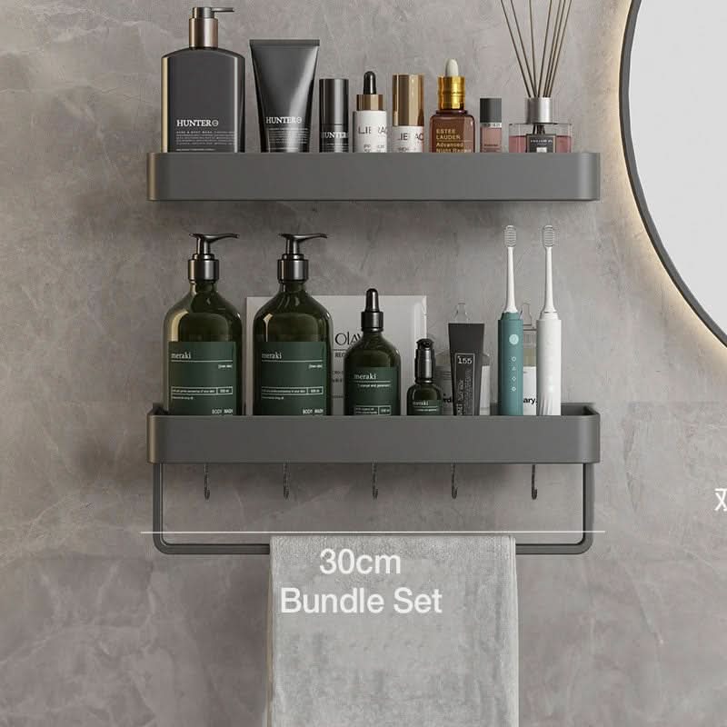 AquaShelf - Elegant Wall Shelf with Towel Holder for Stylish Bathroom Storage 9