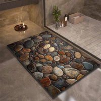 AquaSoft Stone Bath Mat - Quick-Drying Non-Slip Bathroom Mat for Safety & Comfort 0