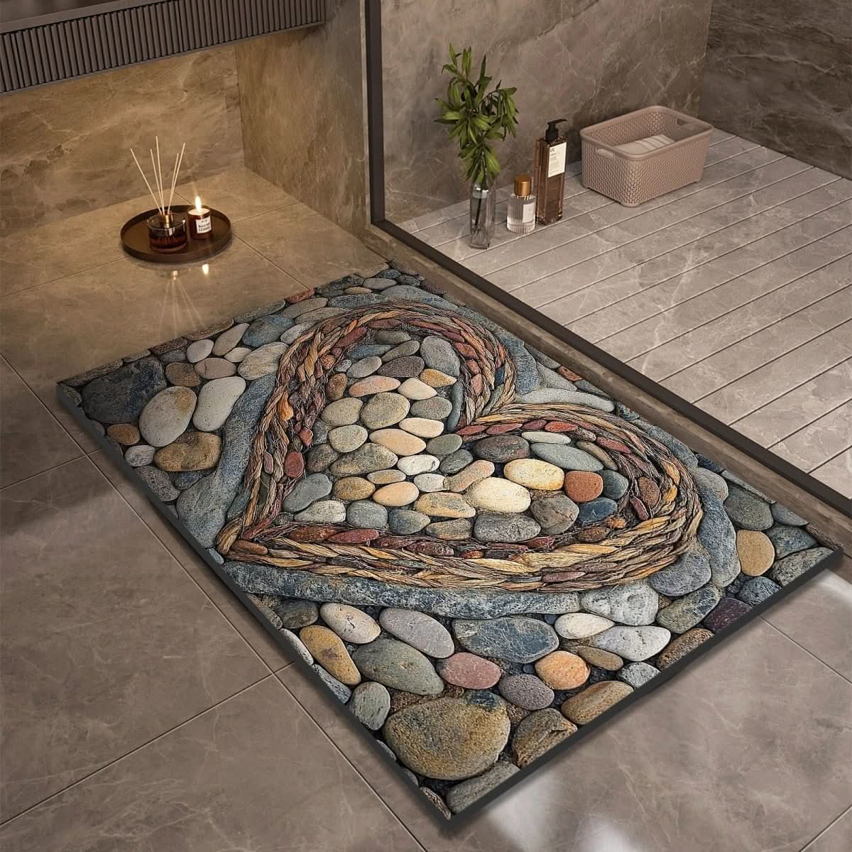 AquaSoft Stone Bath Mat - Quick-Drying Non-Slip Bathroom Mat for Safety & Comfort 11