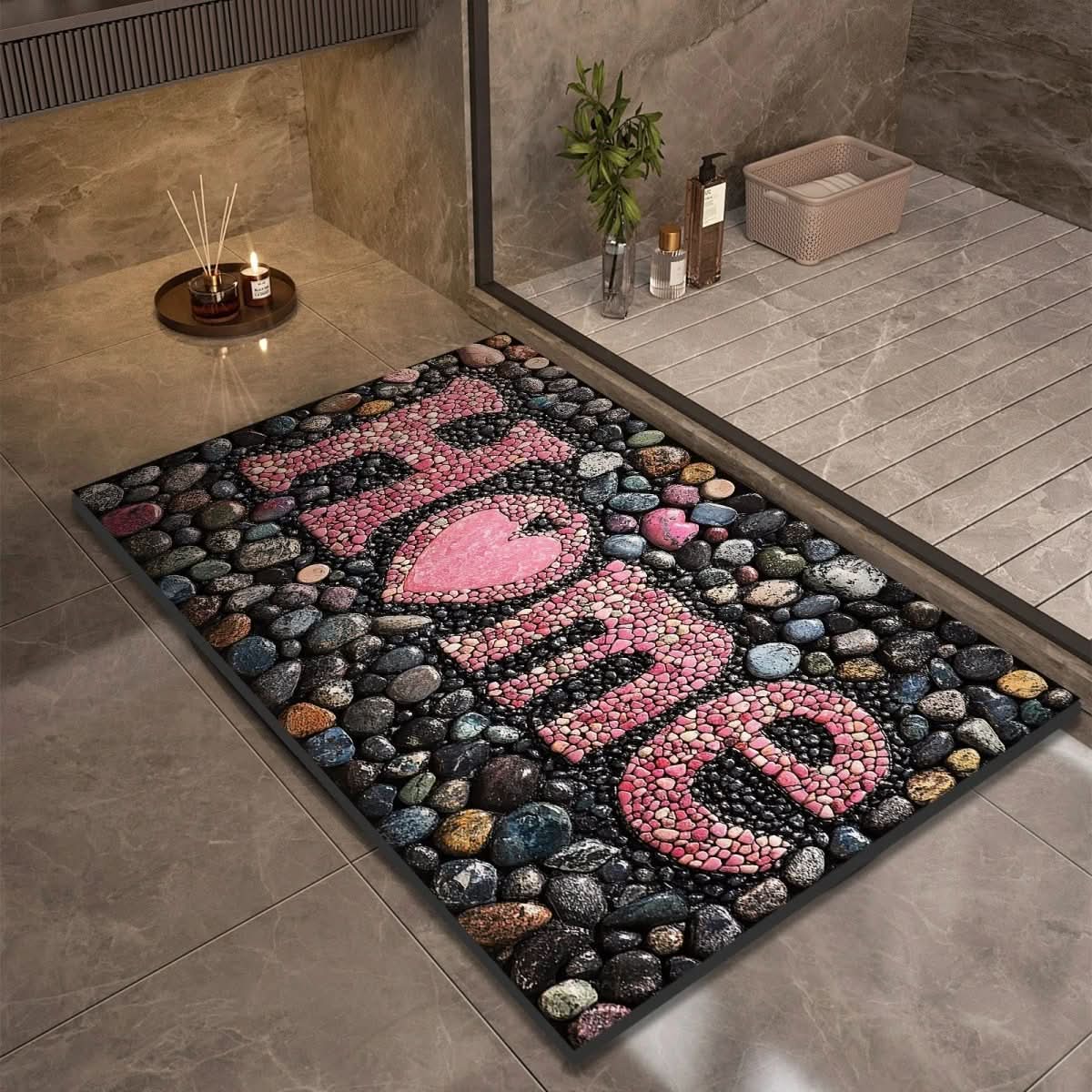 AquaSoft Stone Bath Mat - Quick-Drying Non-Slip Bathroom Mat for Safety & Comfort 7
