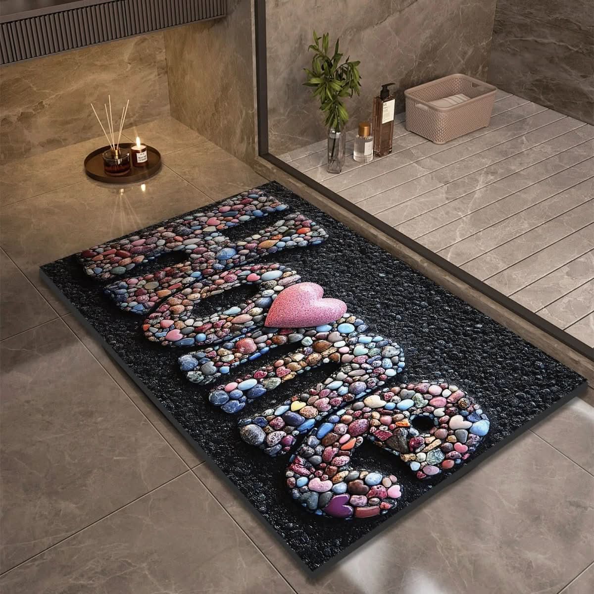 AquaSoft Stone Bath Mat - Quick-Drying Non-Slip Bathroom Mat for Safety & Comfort 9