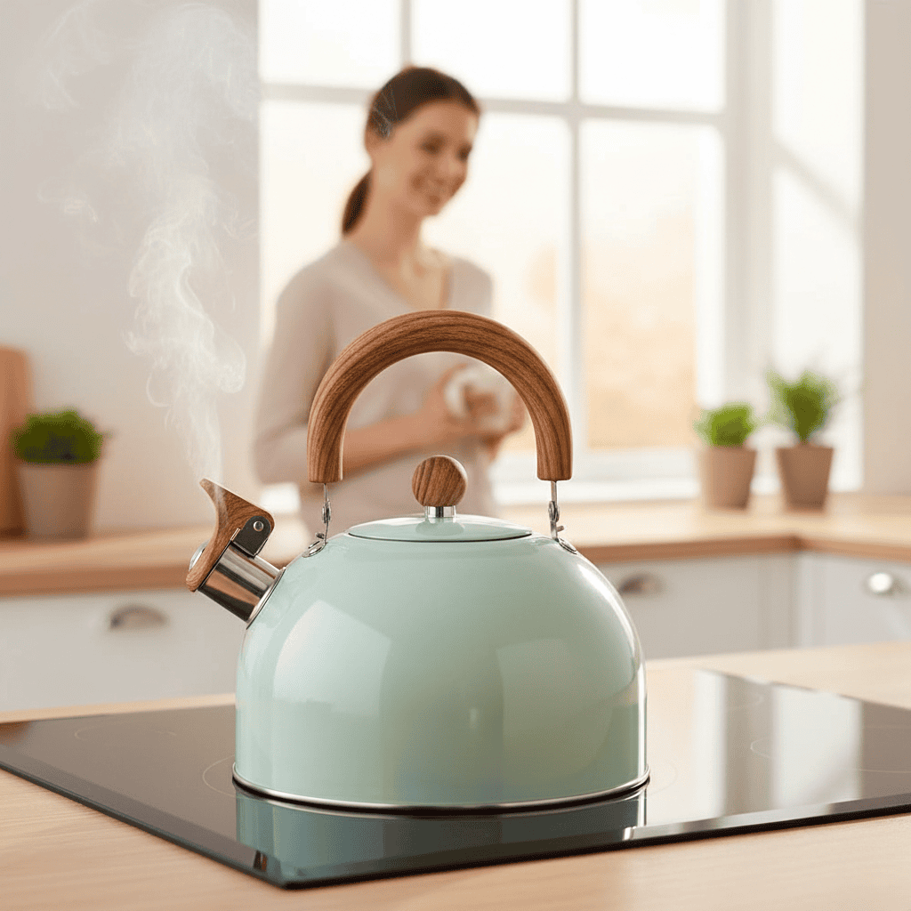 AuraBoil 3L Whistling Kettle - Durable Stainless Steel with Heat-Resistant Handle 2