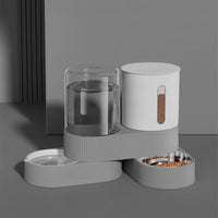 Automatic Cat Feeder & Waterer - 2-in-1 360° Rotatable Cat Food Dispenser, 2.4L Capacity 1