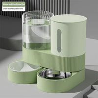 Automatic Cat Feeder & Waterer - 2-in-1 360° Rotatable Cat Food Dispenser, 2.4L Capacity 6