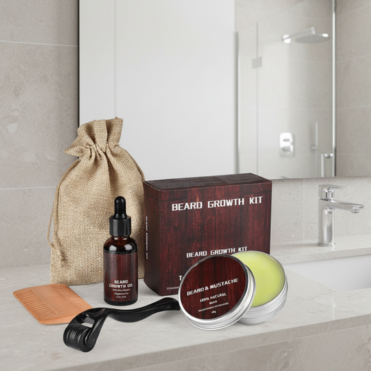 BARTBOOST Beard Growth Kit - Complete Growing Beard Kit with Microneedle Technology 0