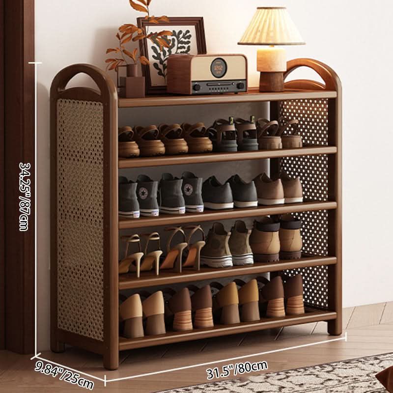 BAMBRATIXA – Scarpiera in bambù e rattan per un ingresso ordinato ed elegante