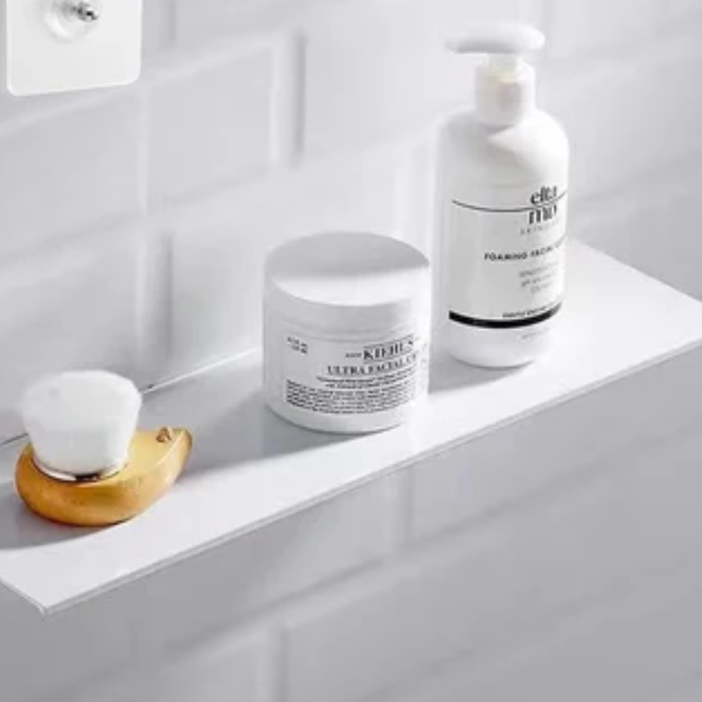 FLOATIVA – Floating No Drill Bathroom Wall Shelf