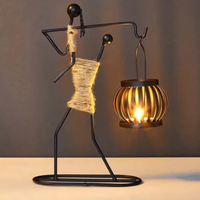 LUMIVIBE – Sculpture abstraite de bougeoir en métal