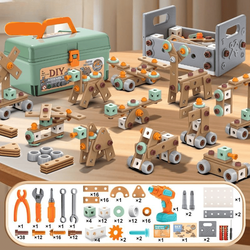 BuildMaster - 100-Piece Toy Tool Set for Creative Young Builders 10