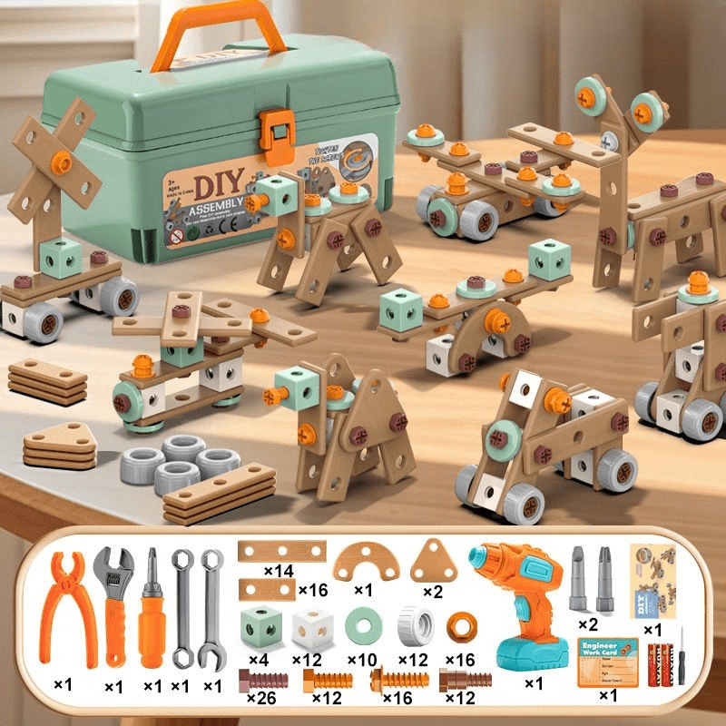 BuildMaster - 100-Piece Toy Tool Set for Creative Young Builders 11