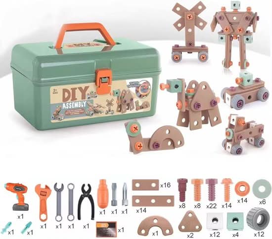 BuildMaster - 100-Piece Toy Tool Set for Creative Young Builders 2