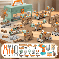 BuildMaster - 100-Piece Toy Tool Set for Creative Young Builders 8