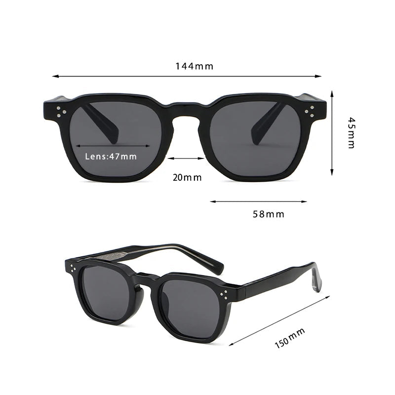 CATERSIDE - Small Frame Square Sunglasses for Men & Women 4