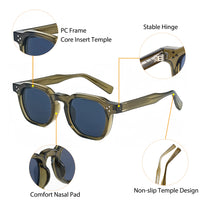 CATERSIDE - Small Frame Square Sunglasses for Men & Women 5
