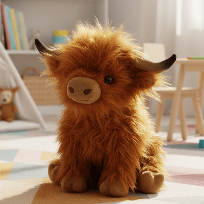 CUDDLY HIGHLAND Cow – Soft Plush Toy for Cuddle Lovers 1