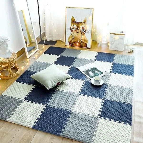 CUSHYCARE – Tapis de jeu en mousse douce pour bébé puzzle de sol emboîtable 12 pièces
