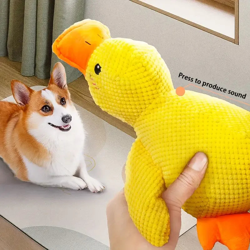 Calming Duck - Interactive Plush Dog Toy with Quacking Sound for Playtime 5