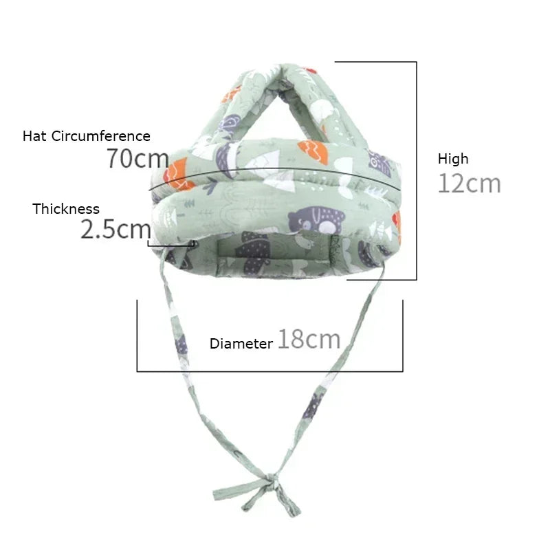 Cartoon Mesh Safety Helmet for Infants & Toddlers - Adjustable Impact Protection 4