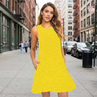 Casual Women's Plus Size Swing T-Shirt Dress with Pockets for Summer 3