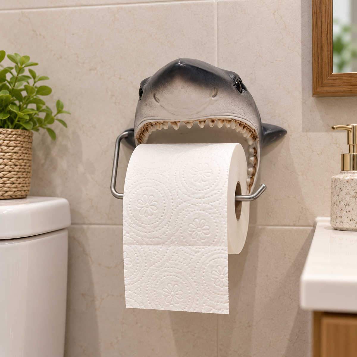 AQUAANCHOR – Ocean-Inspired Toilet Paper Holder for Nautical Character