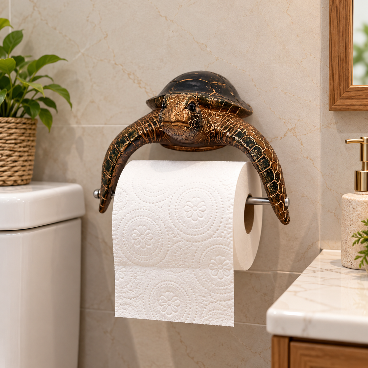 AQUAANCHOR – Ocean-Inspired Toilet Paper Holder for Nautical Character