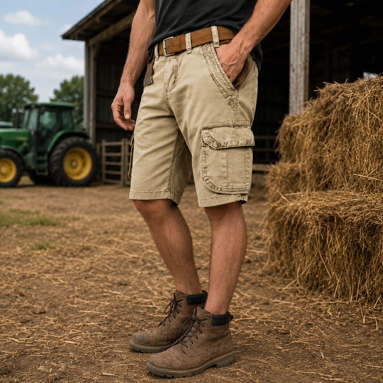 RUGGAREX – Herren Cargo-Shorts leichtgewichtig mit mehreren Taschen