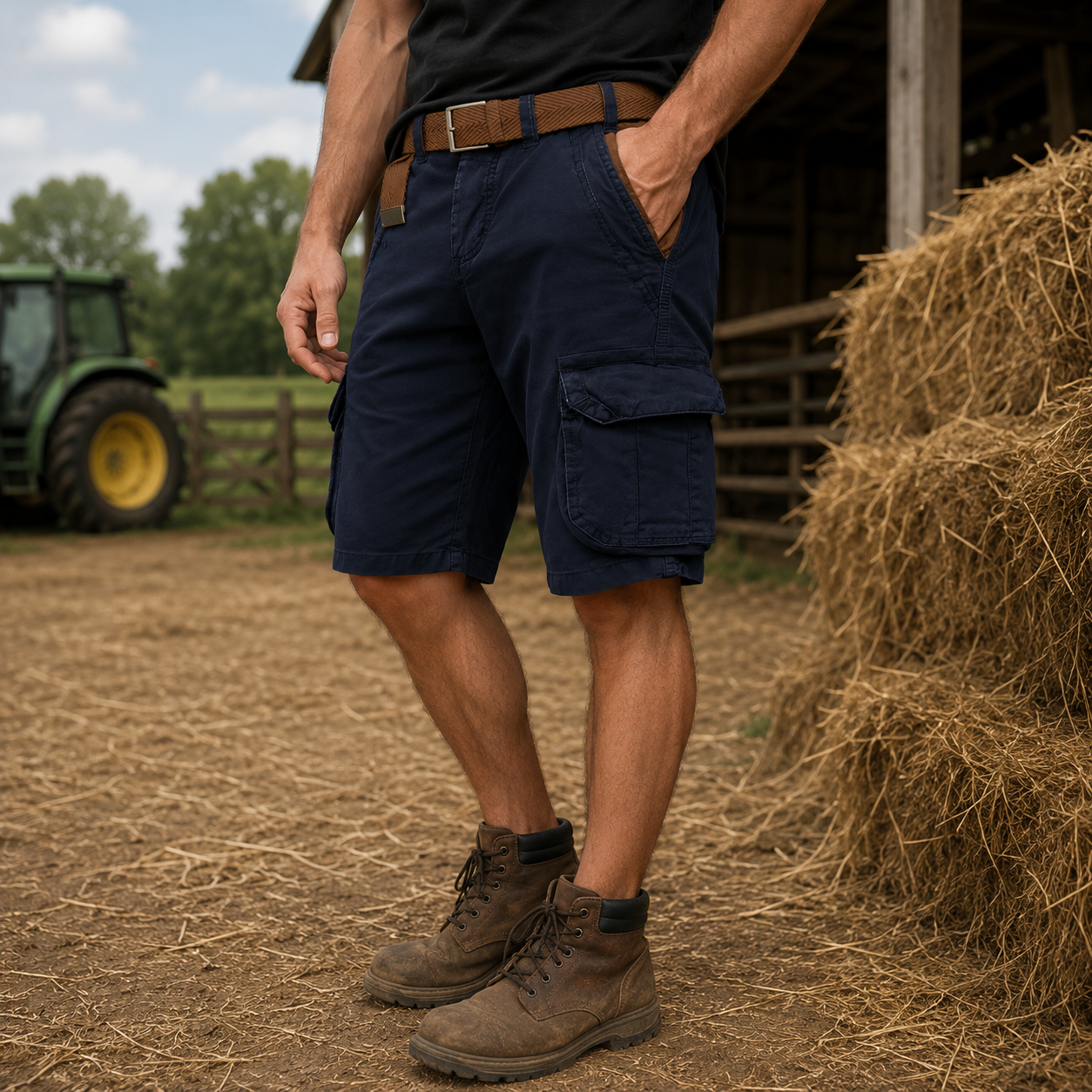 RUGGAREX – Herren Cargo-Shorts leichtgewichtig mit mehreren Taschen