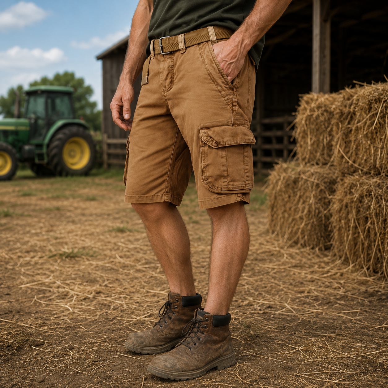 RUGGAREX – Herren Cargo-Shorts leichtgewichtig mit mehreren Taschen